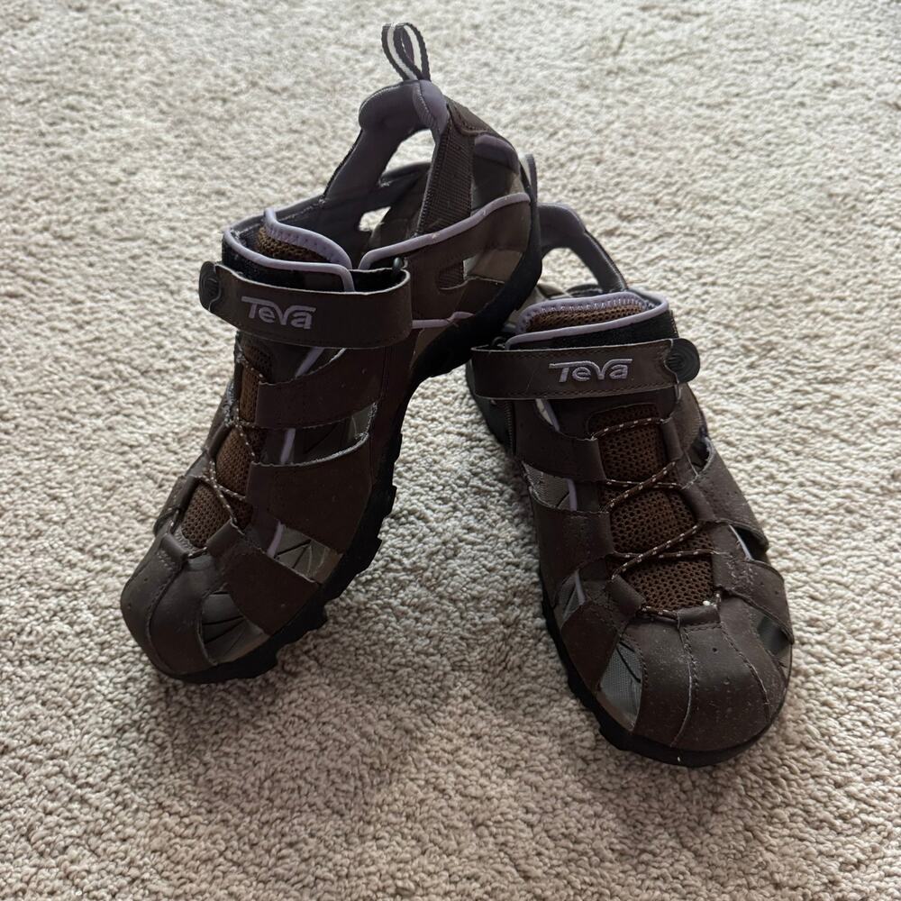 Teva Hybrid Water Hiking Sandals Closed Toe Women's Size 10 Brown Style 6969